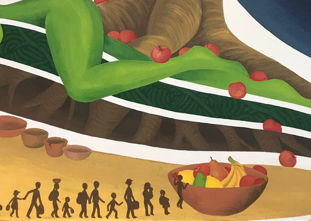 Detail from the Pachamama mural.